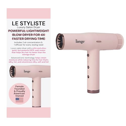 L'ANGE HAIR Le Styliste Hair Dryer | Quiet Brushless Blow Dryer with Diffuser | 1875 Watts for 4X Faster Drying | Hairdryer with 3 Heat & Speed Settings | Best Hair Dryers for Blowouts | Amazon (US)