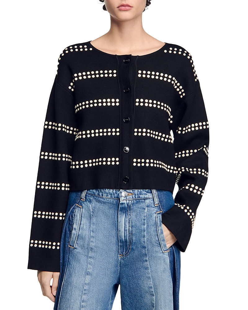 Sandro Studded Cardigan | Bloomingdale's (US)