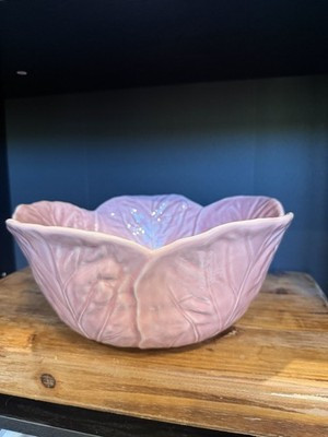 Bordallo Pinheiro Rare Pink Cabbage Portugal 11 " Large Deep Salad Serving Bowl. | eBay | eBay US