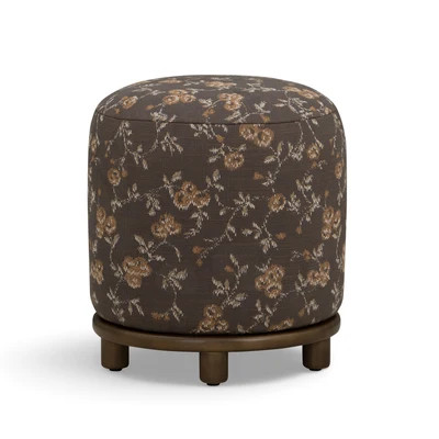 Bisou Performance Jacquard Ottoman | TOV Furniture