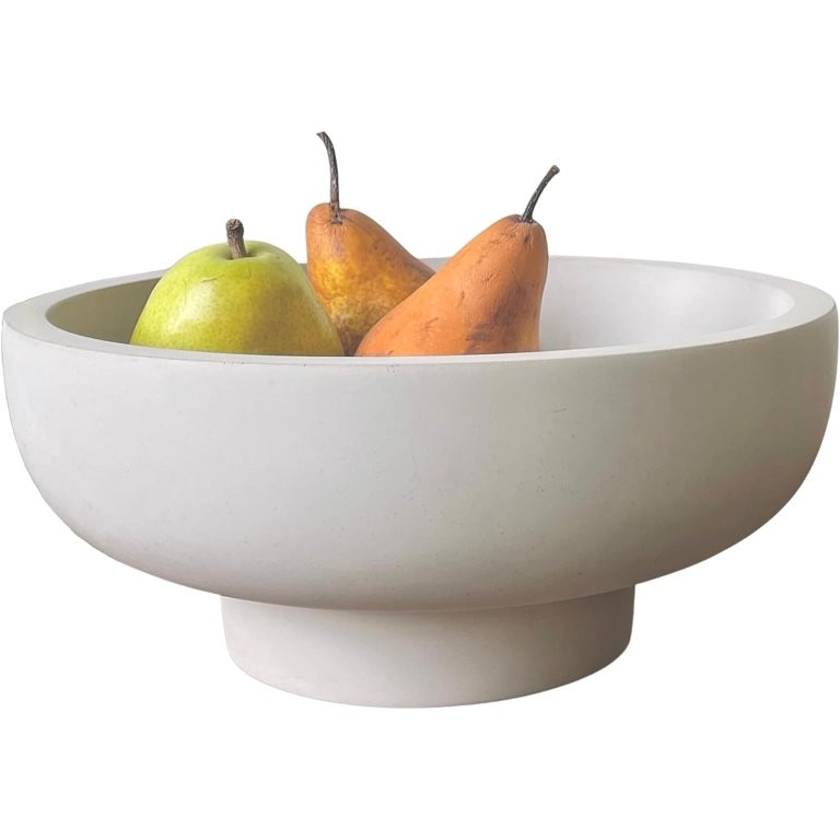 Hoihute Concrete Fruit Bowl for Kitchen Counter - Large Decorative Bowls for Home Decor - Modern ... | Walmart (US)