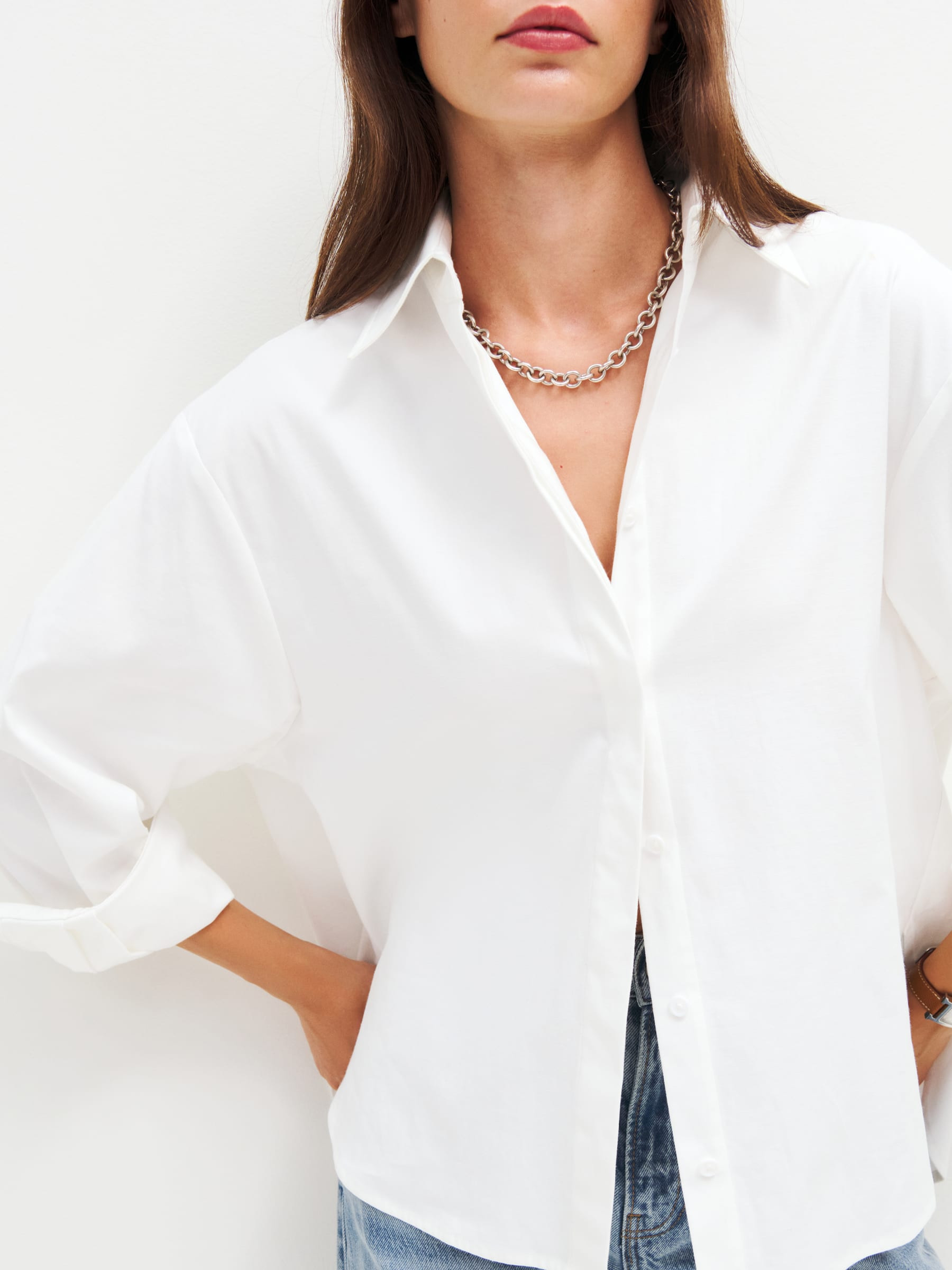 Andy Oversized Shirt | Reformation (Global)