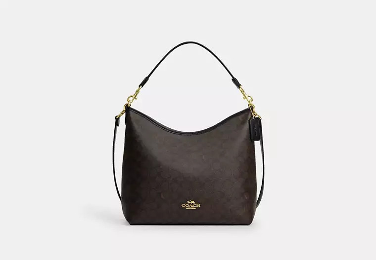 Laurel Large Shoulder Bag In Signature Canvas | Coach Outlet US