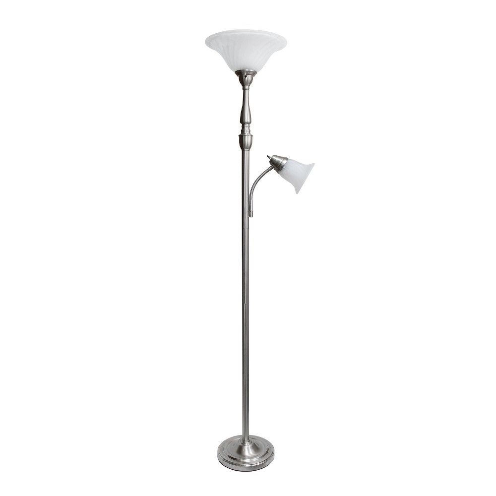71"" 3-way 2 Light Mother Daughter Floor Lamp Brushed Nickel - Elegant Designs | Target