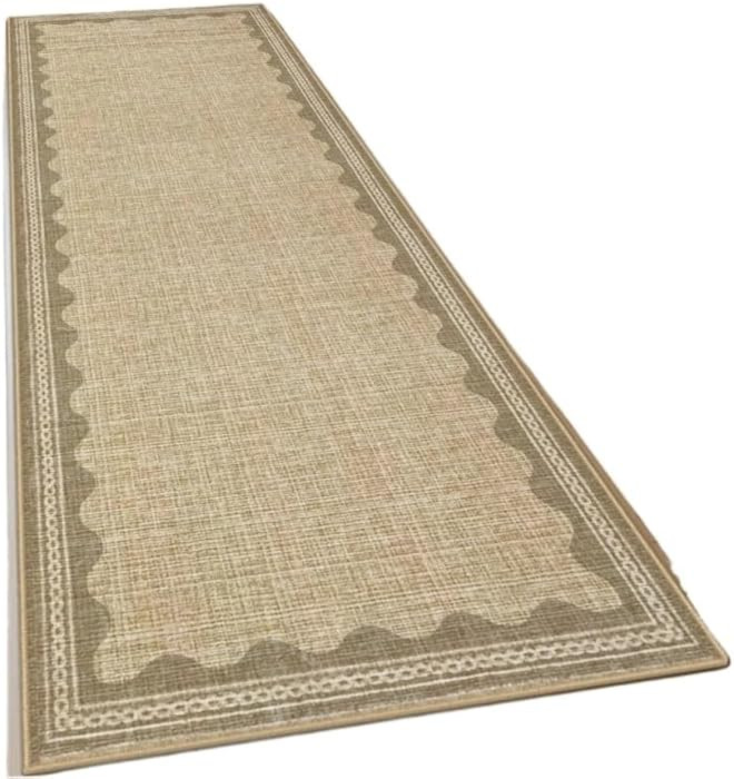 Hallway Runner Rug Washable Non Slip Solid Pink Modern Minimalism Soft Low-Pile Indoor Carpet for... | Amazon (US)