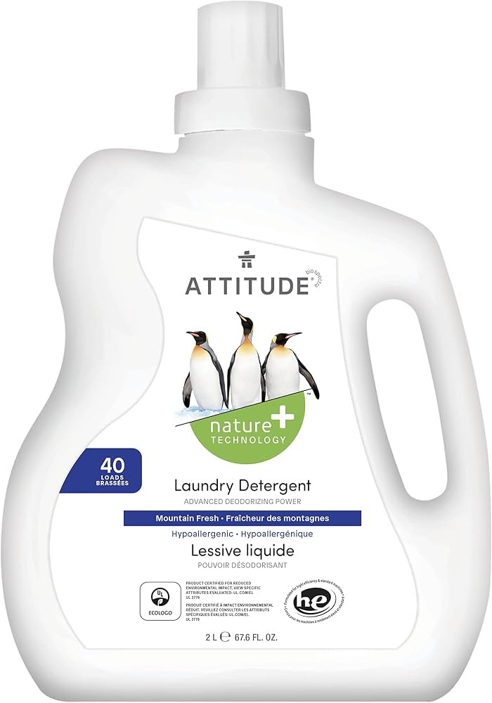 ATTITUDE Laundry Detergent, EWG Verified, Plant and Mineral-Based Formula, HE Compatible, Vegan a... | Amazon (US)