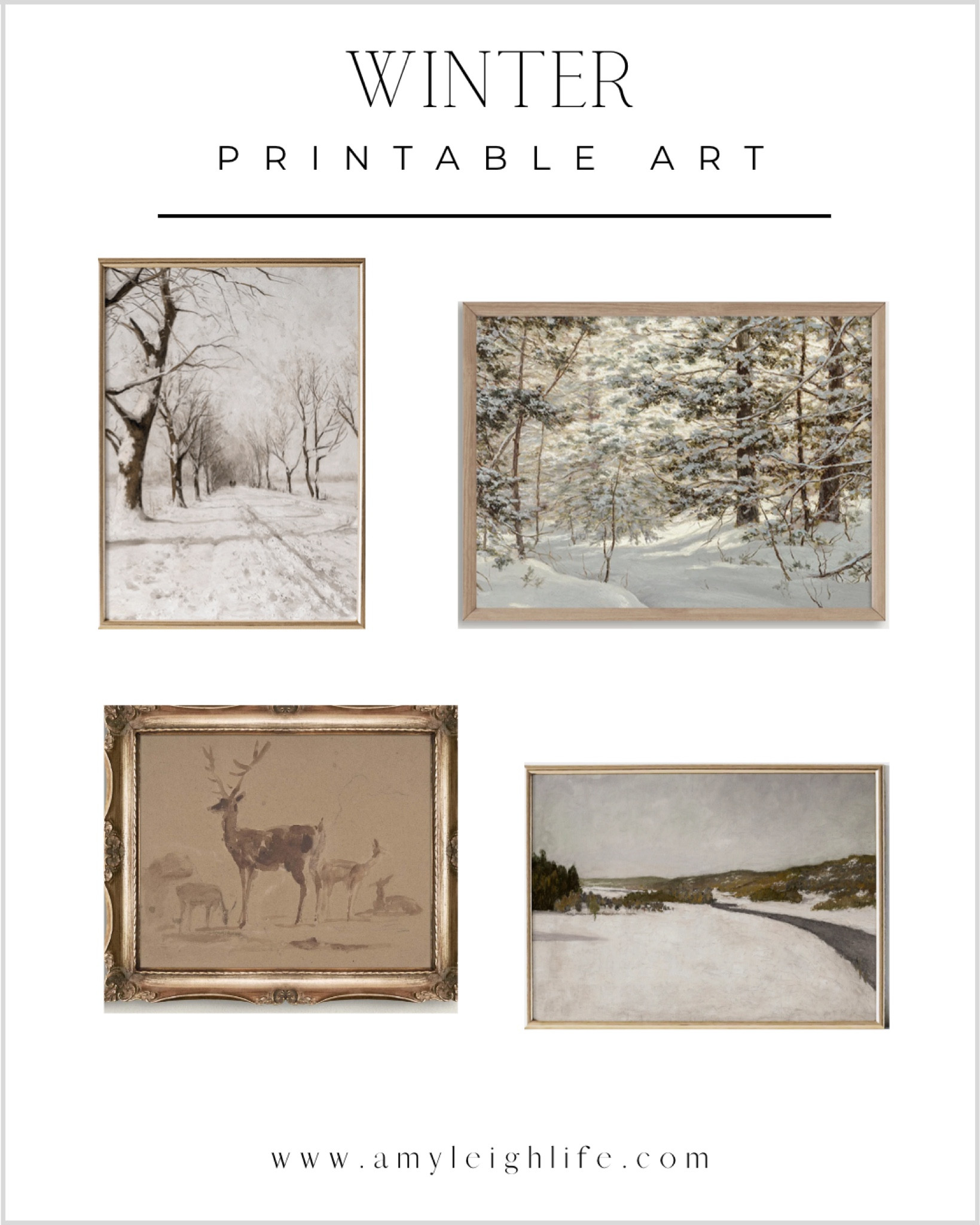 Printable art for winter and Christmas. 

Landscape art, wall art, vintage art, snow, vintage Christmas, snowy trees, holiday art, holiday decor, Christmas decor, farmhouse decor, wall decor, home decor, art for entryway, gallery wall art, 

#LTKhome #LTKSeasonal #LTKunder50