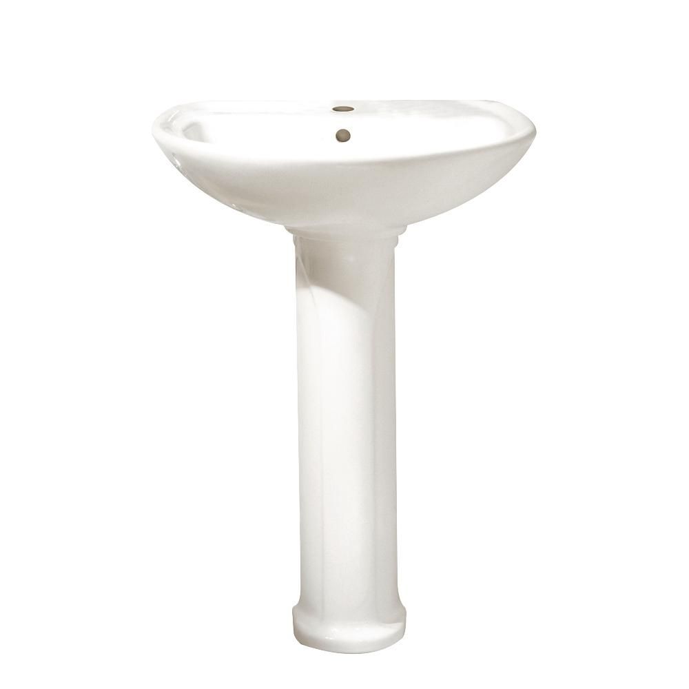 American Standard Cadet Pedestal Combo Bathroom Sink in White-0236.111.020 - The Home Depot | The Home Depot