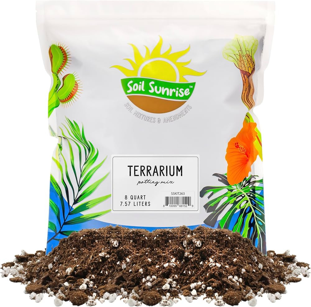 Terrarium Potting Soil Mix (8 Quarts), w/Blended Filtering Charcoal Custom Made for Terrariums | Amazon (US)