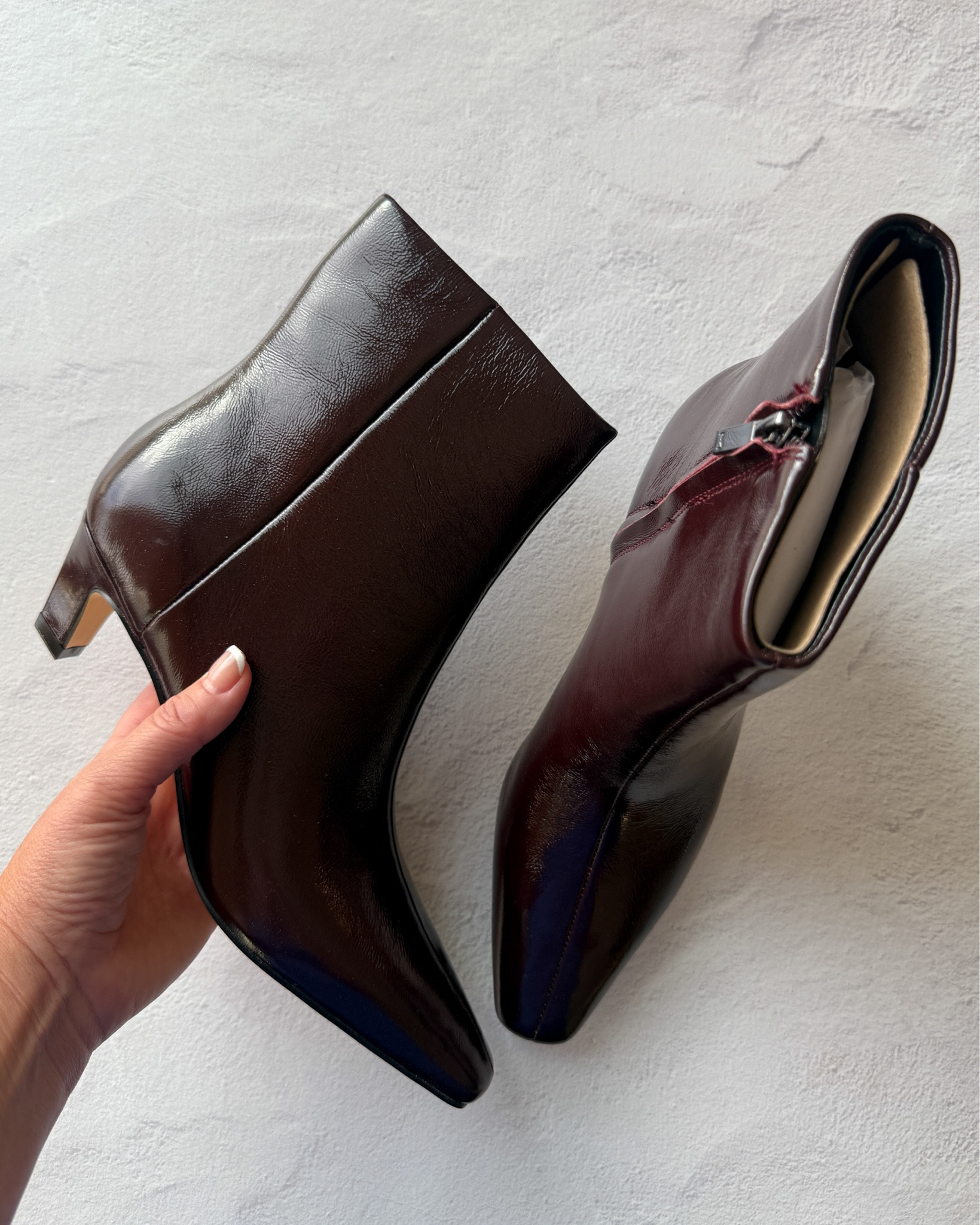 These burgundy booties are so stunning for fall plus with the kitten heel they are easy to walk in too!  

#fallboots #bootie #burgundy

#LTKgrwm #LTKSeasonal #LTKWorkwear
