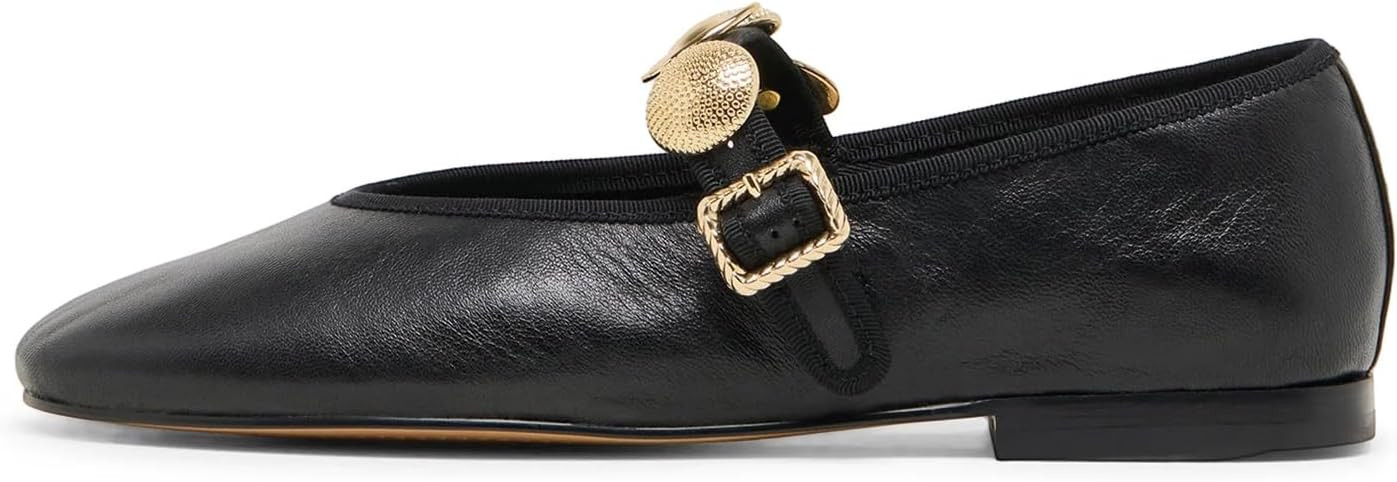 DOEYG Studded Ballet Flats Shoes for Women Round Toe Mary Jane Flats Buckle Strap Dressy Comforta... | Amazon (US)