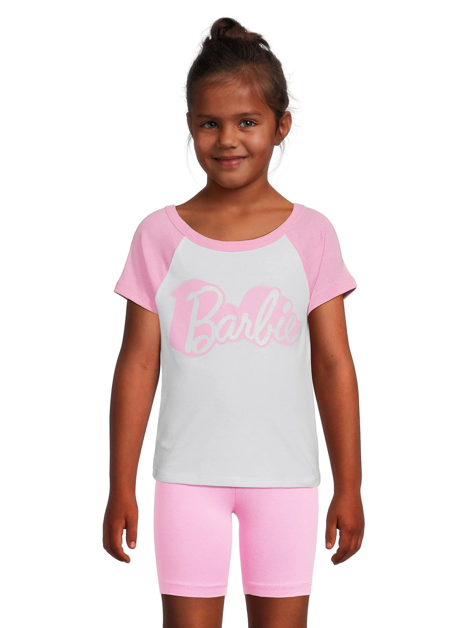 Barbie Girls Raglan Sleeve Graphic T-Shirt, Sizes 4-18 | Walmart (US)