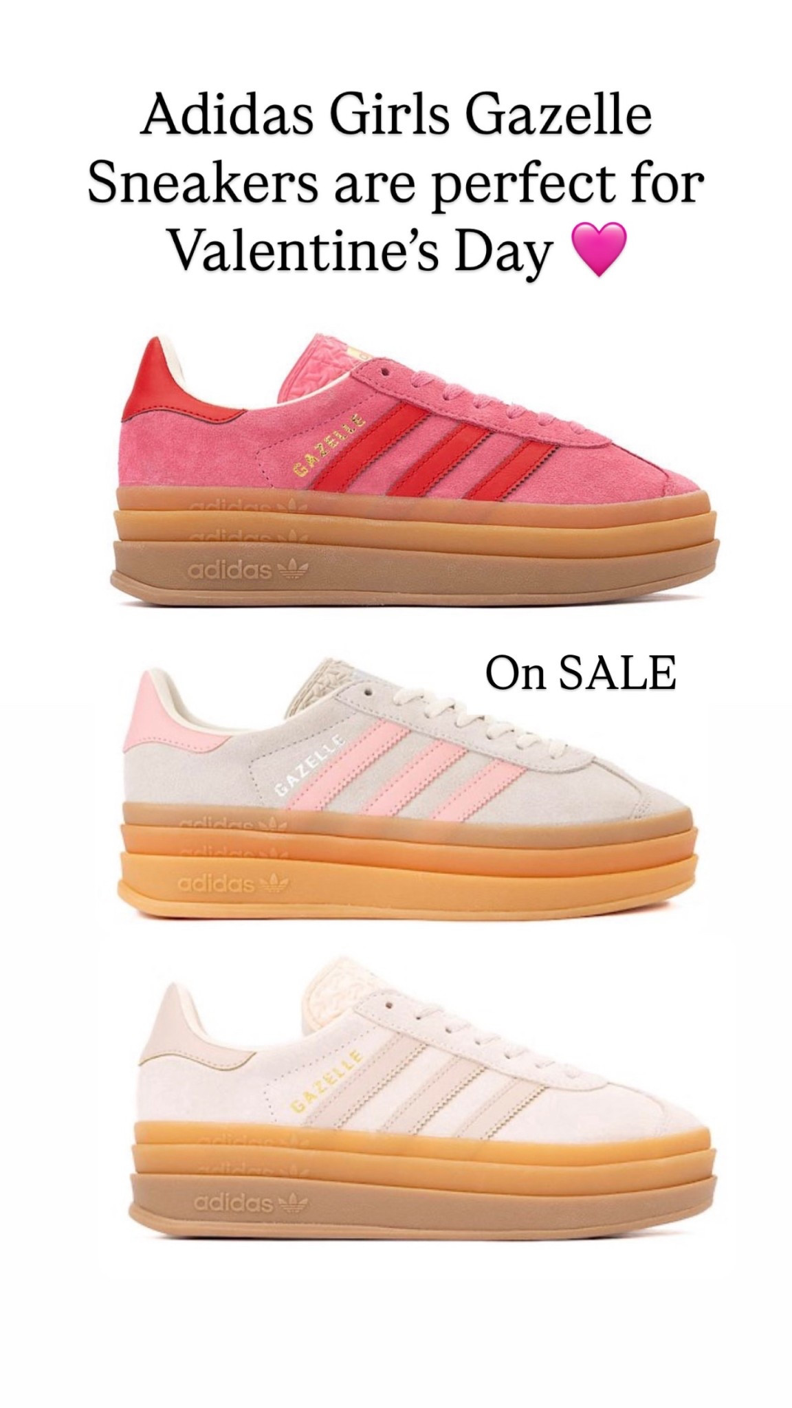 Adidas gazelle sneakers are on sale for $59. 

#LTKSaleAlert #LTKKids