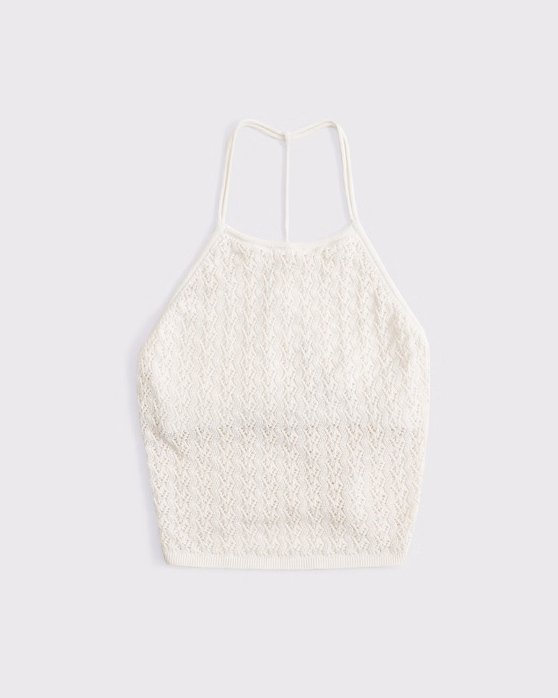 Crochet-Style Open Back Tank | Abercrombie & Fitch (US)