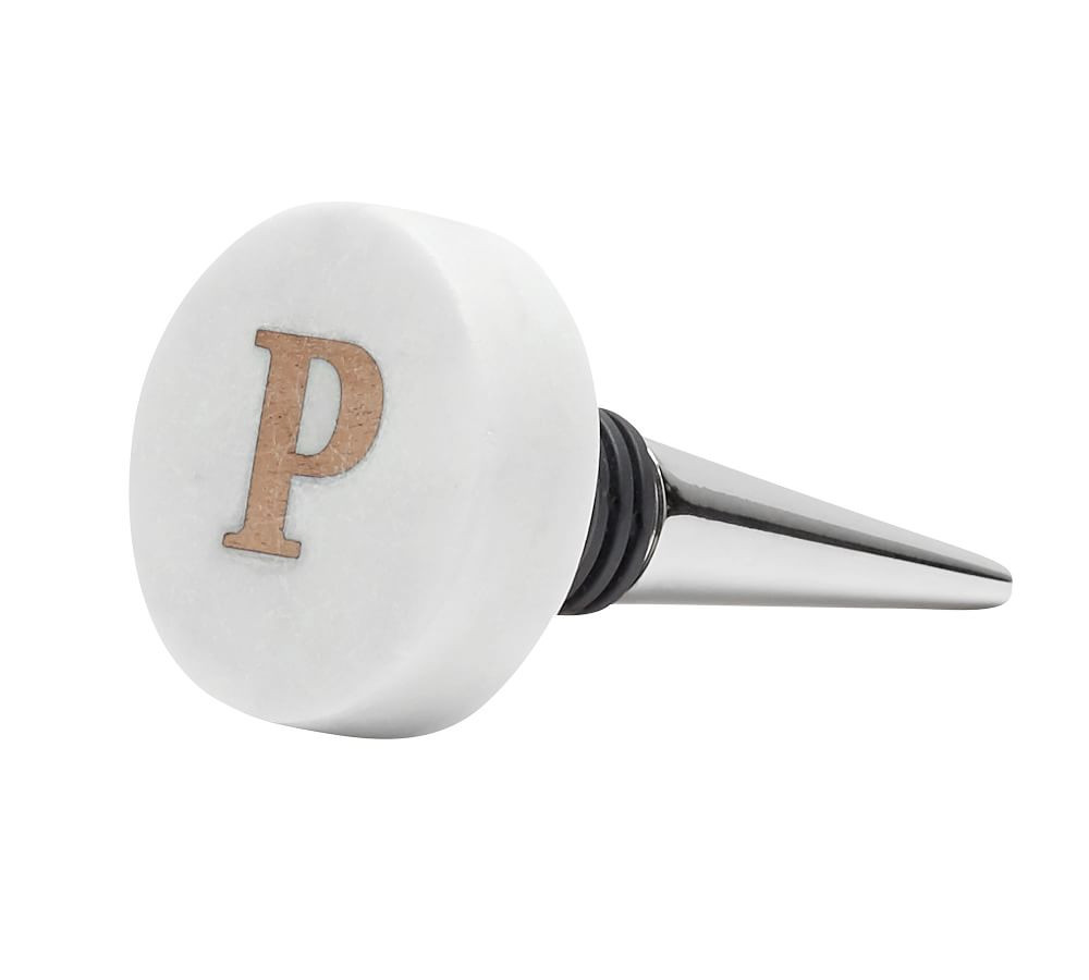 Alphabet Marble Wine Stopper - Q | Pottery Barn (US)