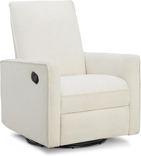 Upholstered Recliner Swivel Glider Nursery Chair Reclining Performance Fabric Rocker with Metal B... | Amazon (US)