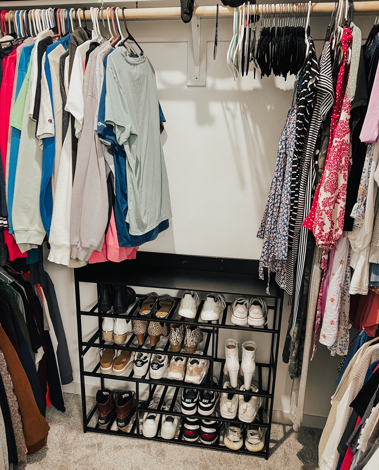 My favorite shoe organizer to date!! 

We’ve always had little cheap ones that would go over the door or would store approximately 4 shoes and you’d still be left with a million more shoes on the floor. Not with this one! 

Very sturdy, easy to assemble, and looks super classy when you walk into our closet 👌

#LTKfindsunder50 #LTKhome #LTKshoecrush