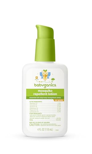 Babyganics Mosquito Repellent Lotion, Made with Plant and Essential Oils, Non-Greasy, 4oz (Pack of 6) | Amazon (US)
