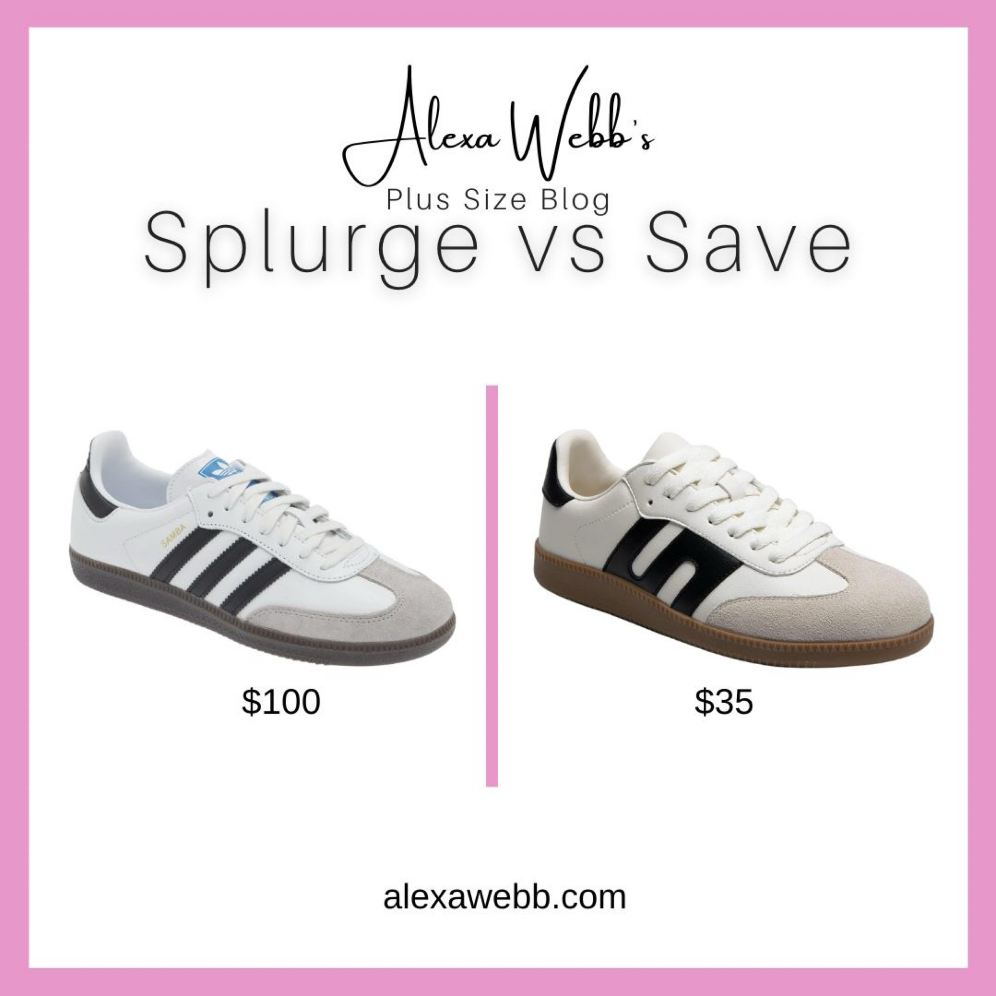 Cute Sneakers: Splurge Vs Save #plussize Alexa Webb

#LTKPlusSize #LTKShoeCrush #LTKStyleTip