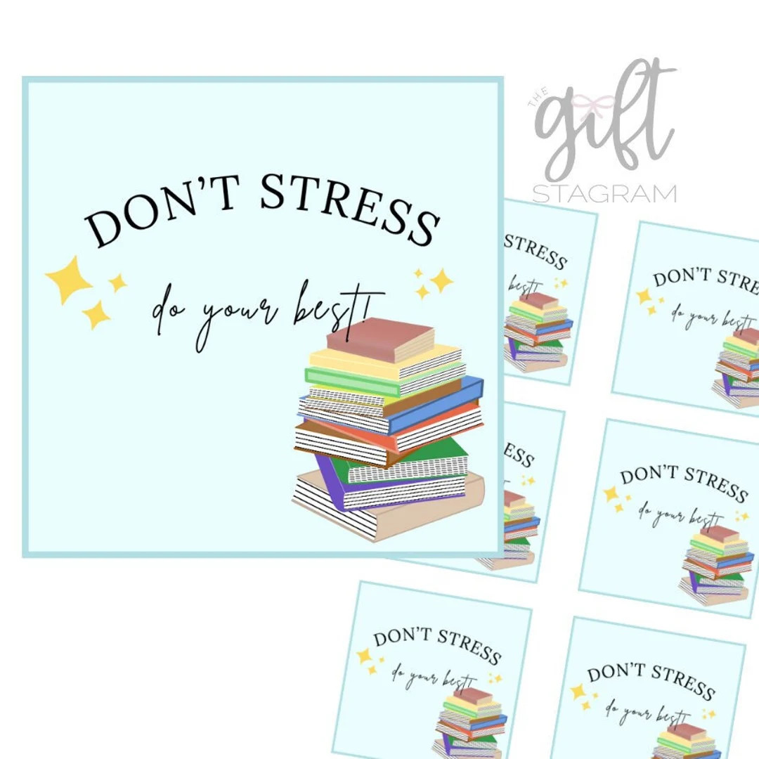 Don't Stress, Do Your Best Gift Tag | DIGITAL DOWNLOAD |  College Student Gift Tag | College Stud... | Etsy (US)