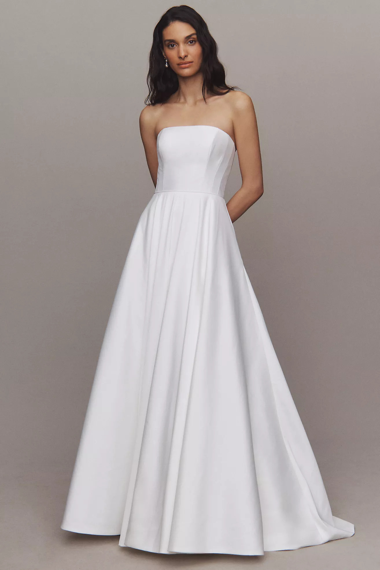 Jenny by Jenny Yoo Brynn Strapless A-Line Taffeta Wedding Gown | Anthropologie (US)