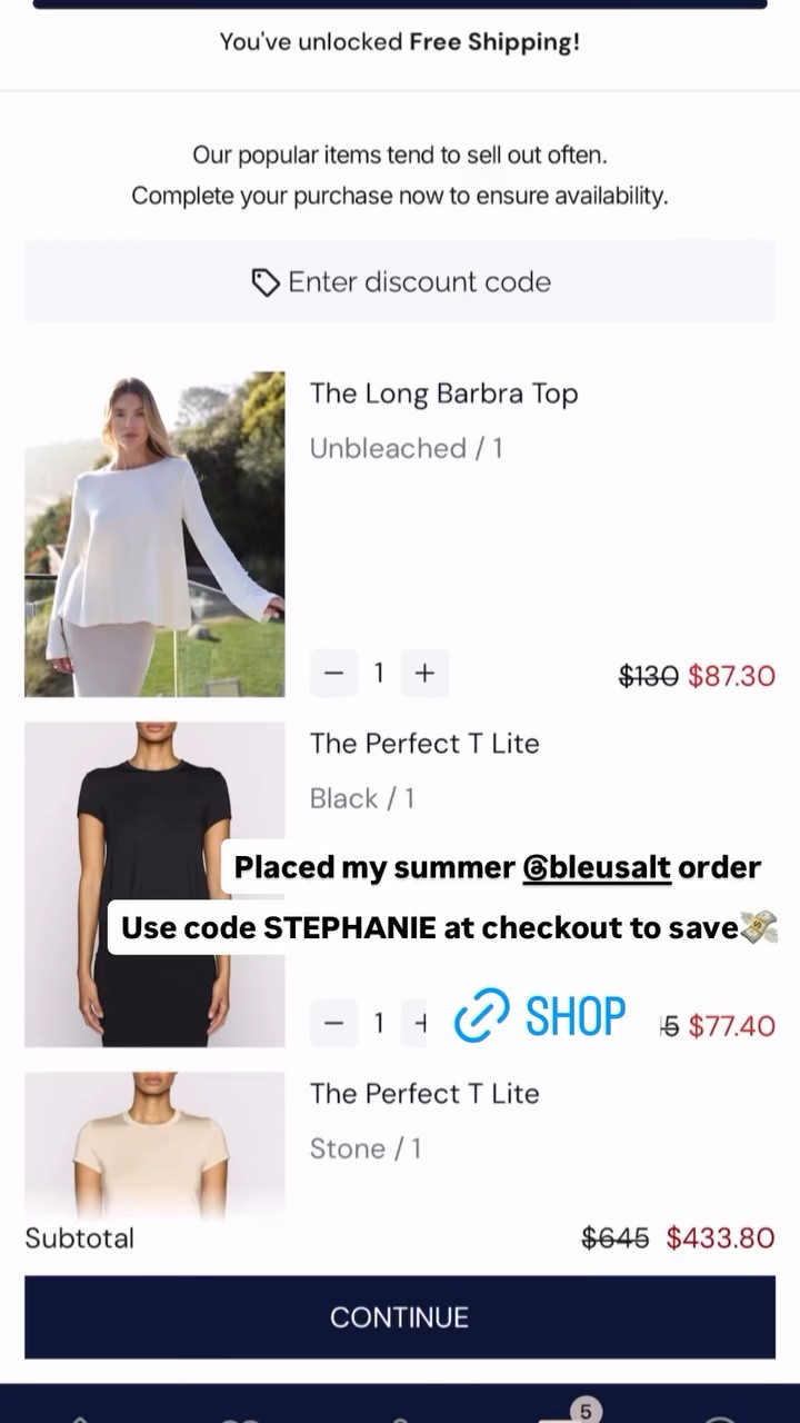 Placed my summer BLEUSALT order

I can’t link these pieces on LTK, so go to BLEUSALT.COM and search for:  
🤍 The Long Barbara top
🤍The Perfect tee
🤍The Oversized tee shirt
🤍The Sleeveless turtleneck 

✨use code STEPHANIE for 10% off✨

#LTKOver40 #LTKTravel #LTKgrwm

#LTKMothersDay #LTKootd #LTKOver40