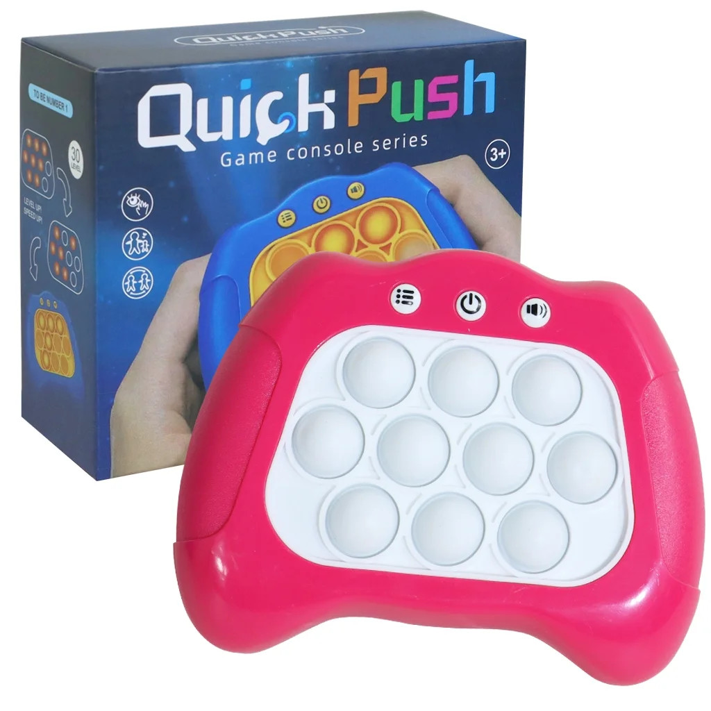 Blublu Park Quick Push Game Console, Light Up Fidget Toy, Gift Idea for Kid 3+ Years, Pink | Walmart (US)