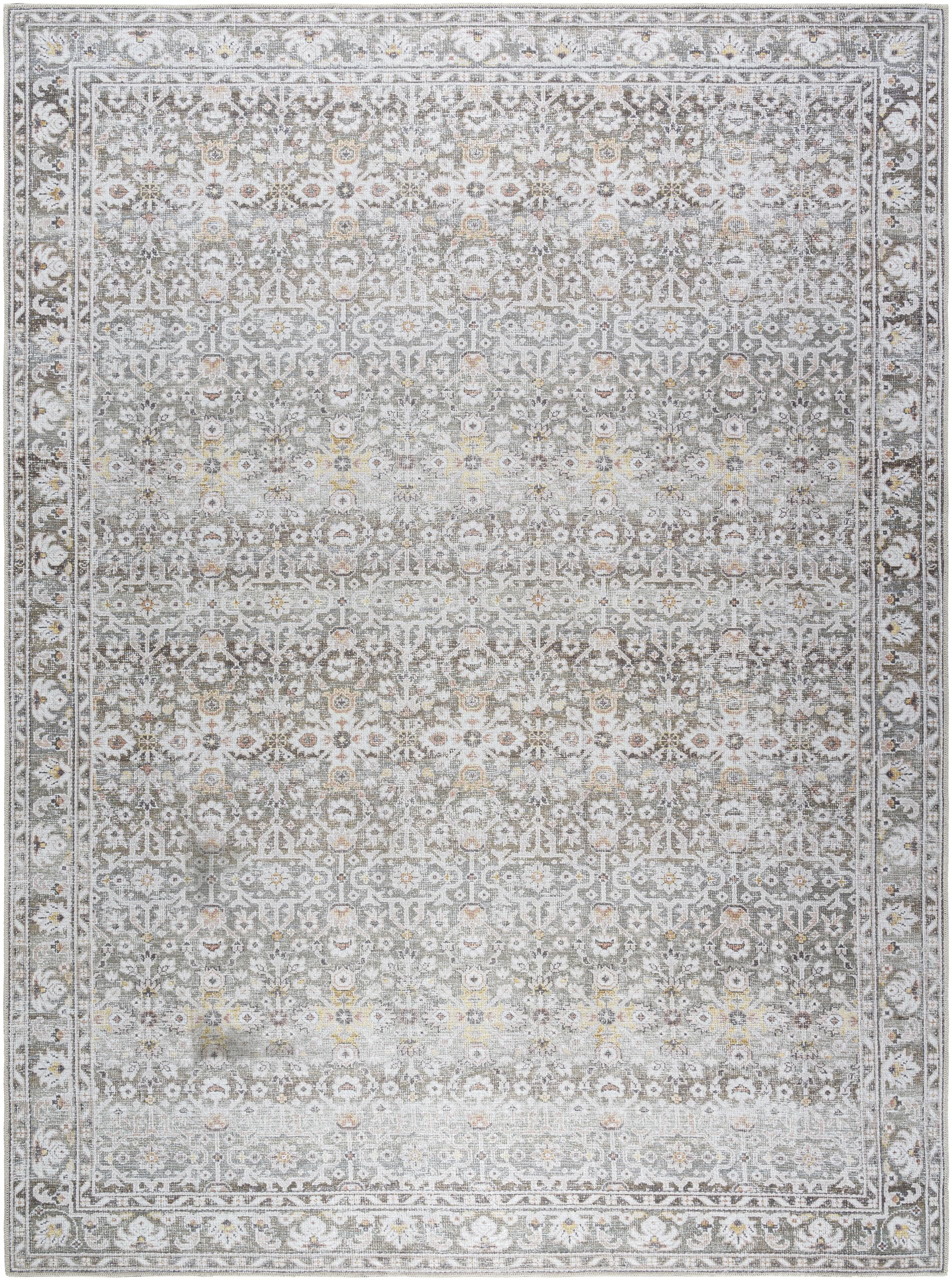 Surya x Our PNW Home Rainier Updated Traditional Washable Area Rug, 7'10" x 10'2", Medium Gray | Amazon (US)