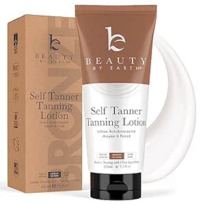 Beauty by Earth Self Tanner - Self Tanning Lotion for Body, Natural & Organic Ingredients Clear S... | Amazon (US)