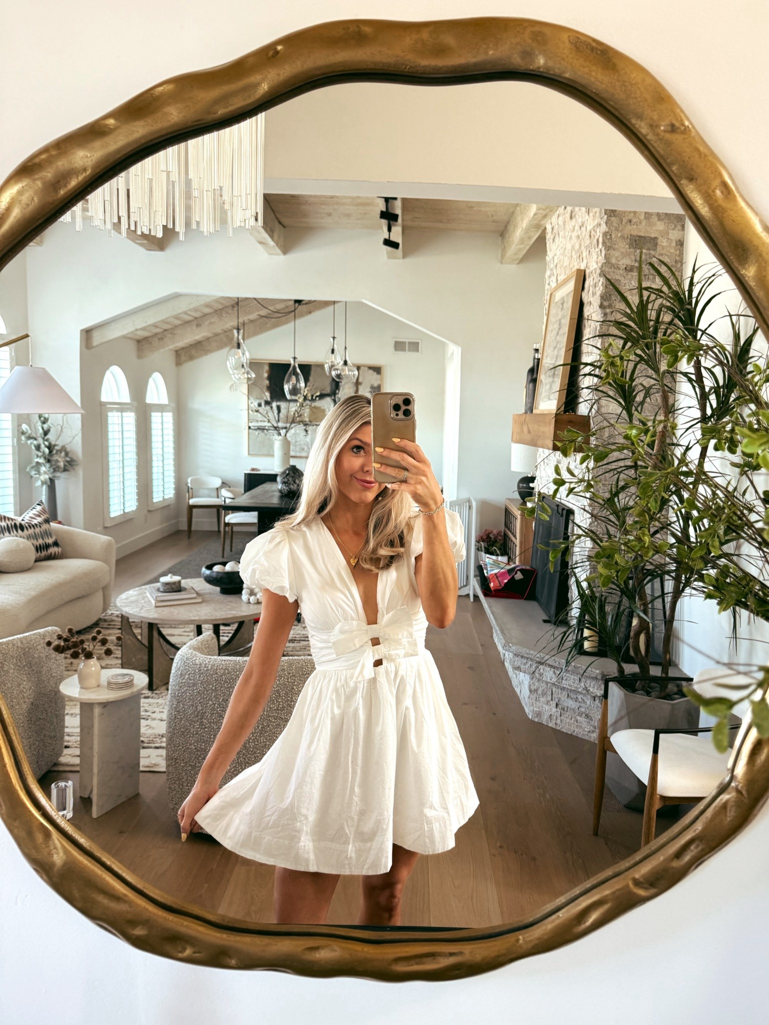 An iconic little white dress you need this spring and summer! This Revolve dress is absolute perfection. So cute for brides, wedding events, showers and more #ltkunder100

#LTKWedding #LTKootd