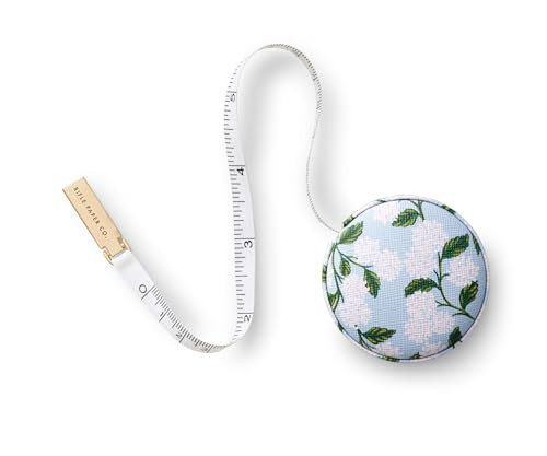 RIFLE PAPER CO. Measuring Tape | Retractable Measures up to 60" (152.4 CM), Retractable, Hidden Button Release, Brass Hardware (Perfect for Mom, Home, Office, On-The-Go, Desk), Hydrangea | Amazon (US)