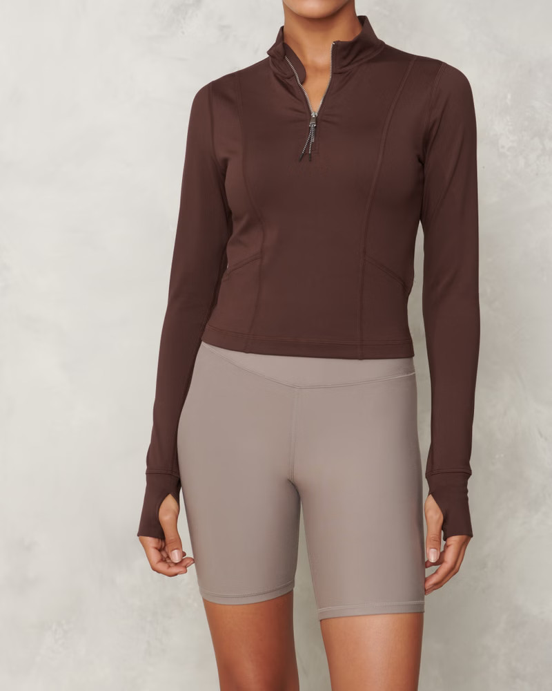 Women's YPB Long-Sleeve Slim Half-Zip | Women's Active | Abercrombie.com | Abercrombie & Fitch (US)