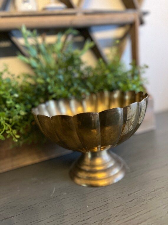 Brass Scalloped Bowl | Etsy (US)