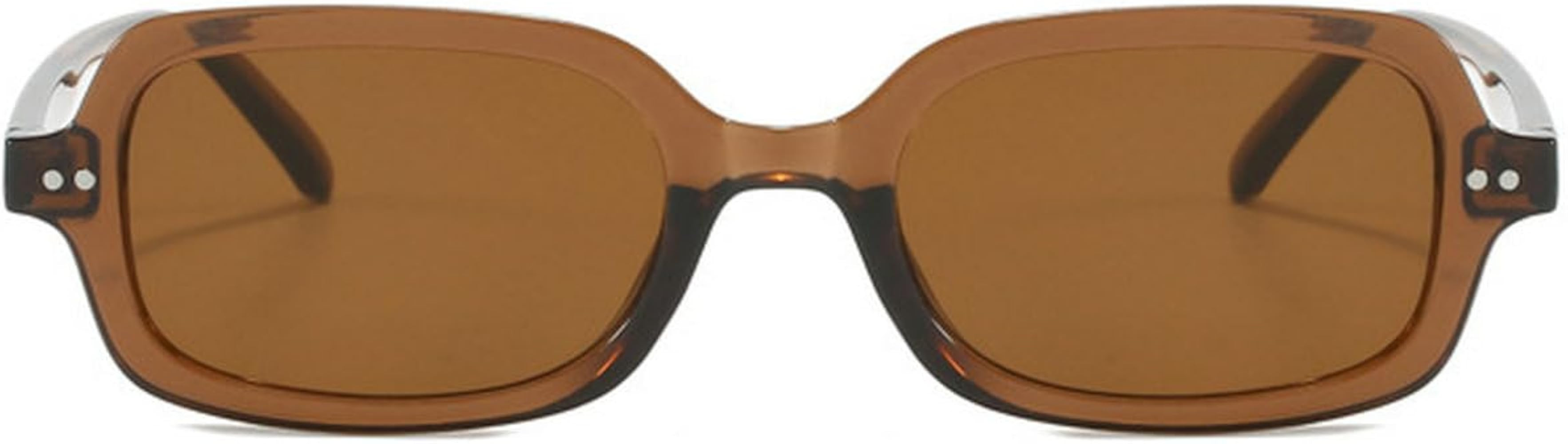 laureles Fashion Small Rectangle Sunglasses Women Retro Gradient Shades UV400 Men Champagne Sun G... | Amazon (US)