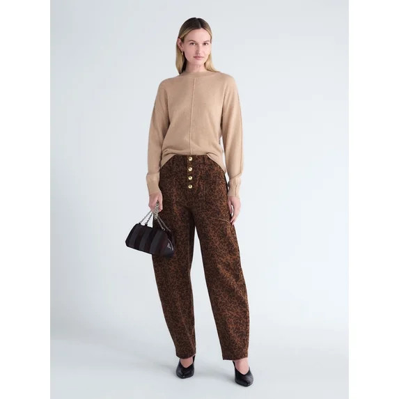 Scoop Women's and Women's Plus High Rise Tapered Leg Pants, 30'' Inseam, Sizes 0-28W | Walmart (US)