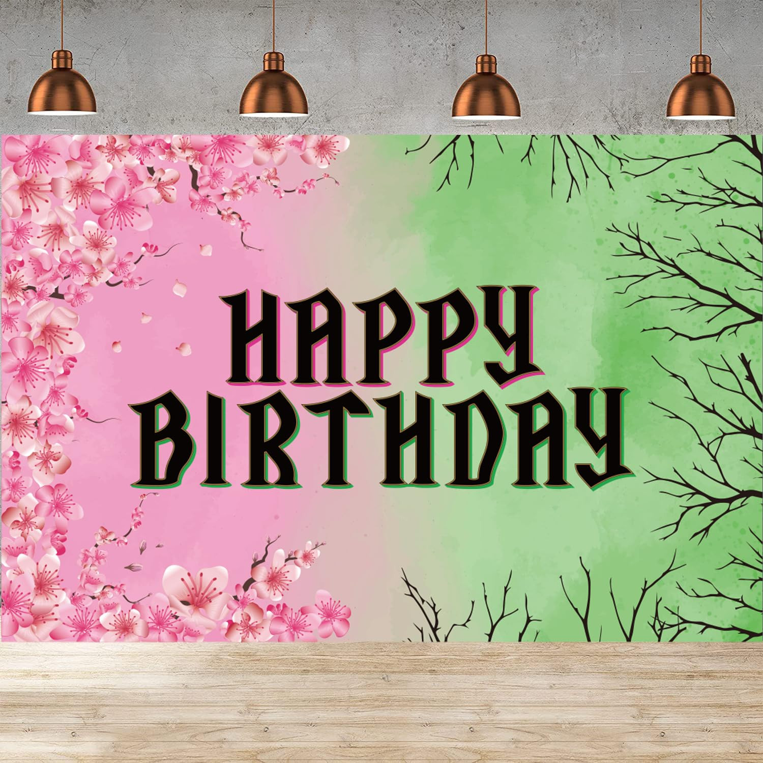 Polyester 5x3ft Green and Pink Happy Birthday Banner, Witch Party Decorations Banner Party Suppli... | Amazon (US)