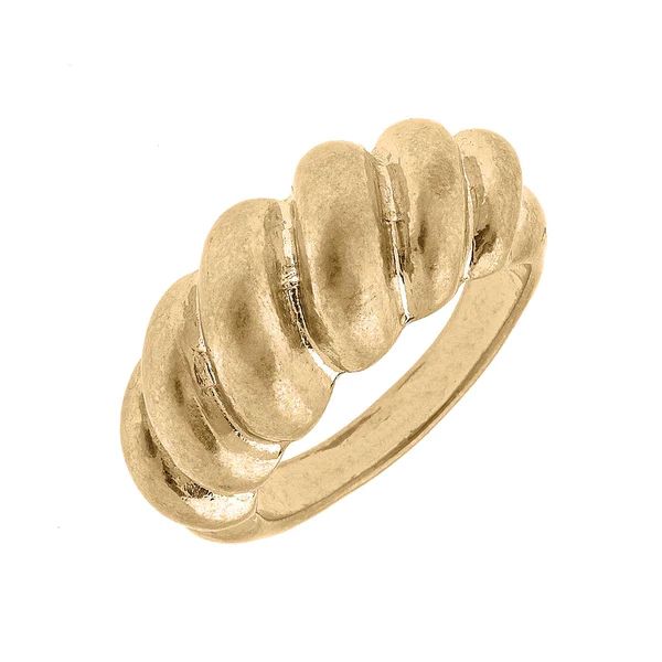 Logan Twisted Metal Ring in Worn Gold | CANVAS