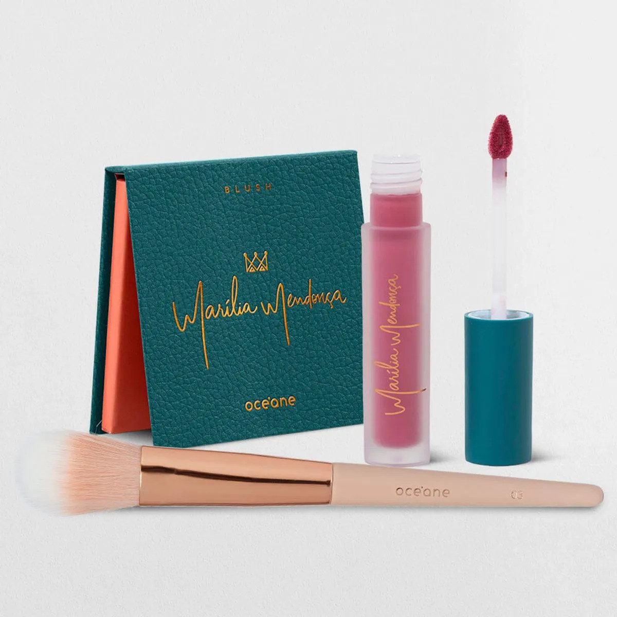 Kit Blush + Batom Rosa Marília Mendonça + Pincel - Maquiagens e cosméticos Océane: Pincéis, ... | Oceane (BR)
