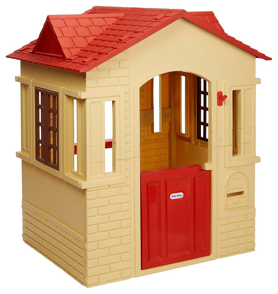 Little Tikes Cape Cottage Playhouse with Working Door, Windows, and Shutters - Tan, Toddlers Ages... | Amazon (US)