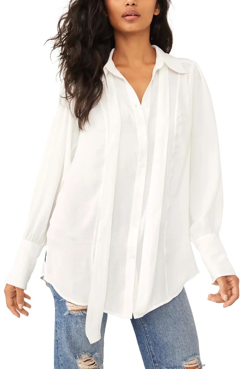 FREE PEOPLE Lala Tie Neck Blouse | Nordstromrack | Nordstrom Rack