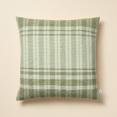 18"x18" Tonal Plaid Square Throw Pillow - Hearth & Hand™ with Magnolia | Target