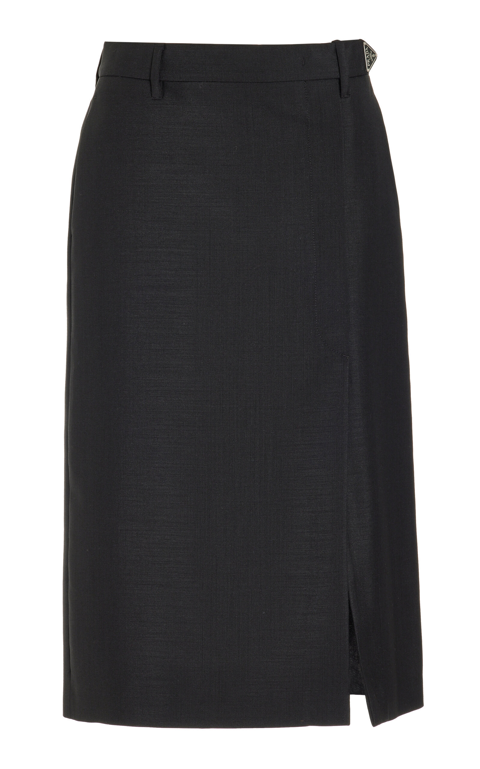 Prada - Mohair Midi Skirt - Black - IT 36 - Moda Operandi | Moda Operandi (Global)