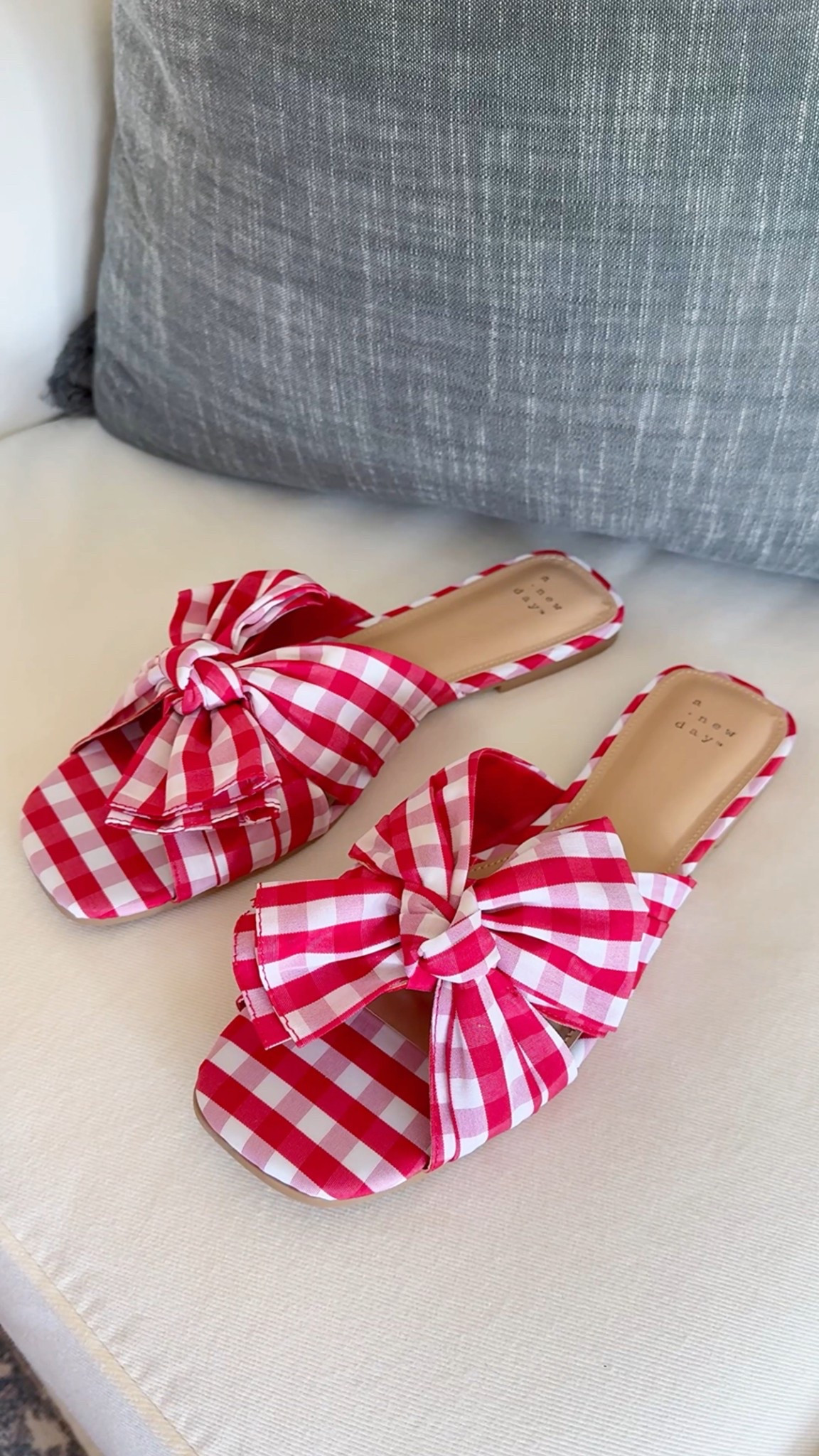 Target gingham sandals, target sandals, target shoes, red white and blue, patriotic, bow sandals, Memorial Day outfit, Fourth of July outfit 

These Target gingham bow sandals are a MUST!😍 so cute for summer!!🇺🇸🍒🥤 the material is almost like a taffeta, so the bow is nice and structured! They look and feel $$$!🤌🏼 

#LTKSaleAlert #LTKShoeCrush #LTKFindsUnder50