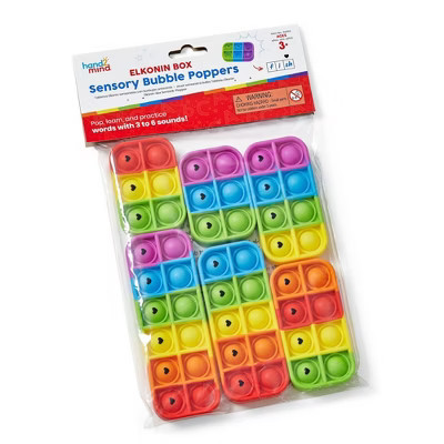 Hand2Mind Elkonin Box Sensory Bubble Poppers: Educational Tool for Preschool to 3rd Grade Sensory Development | Target