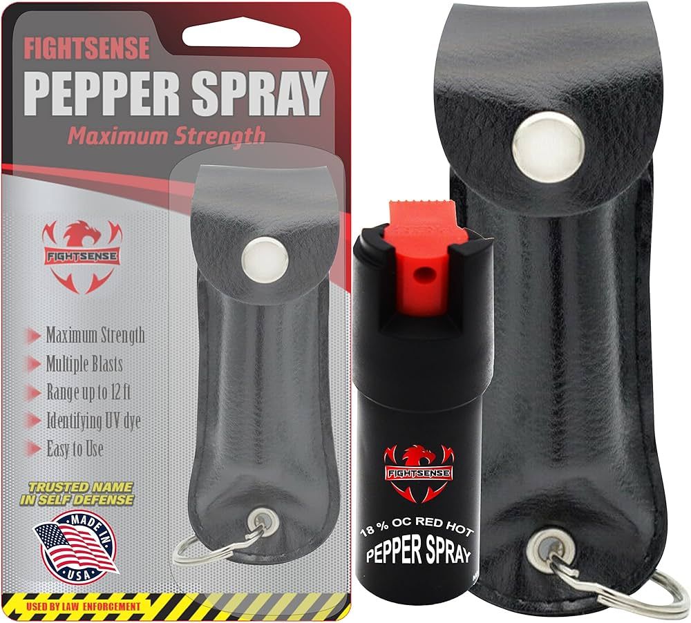 FIGHTSENSE Self Defense Pepper Spray - 1/2 oz Compact Size Maximum Strength Police Grade Formula ... | Amazon (US)