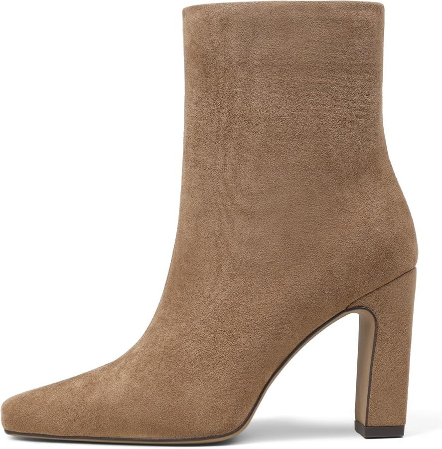 Lovee Cosee Ankle Boots for Women 2025 Chunky Heel Square Toe Heeled Boots with Zipper Comfort Fa... | Amazon (US)