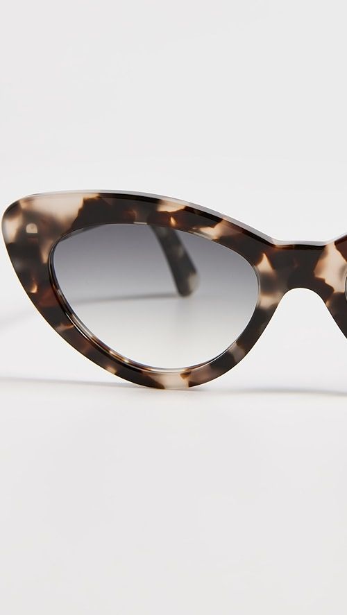 Pamela White Tortoise Grey Flat Gradient Sunglasses | Shopbop