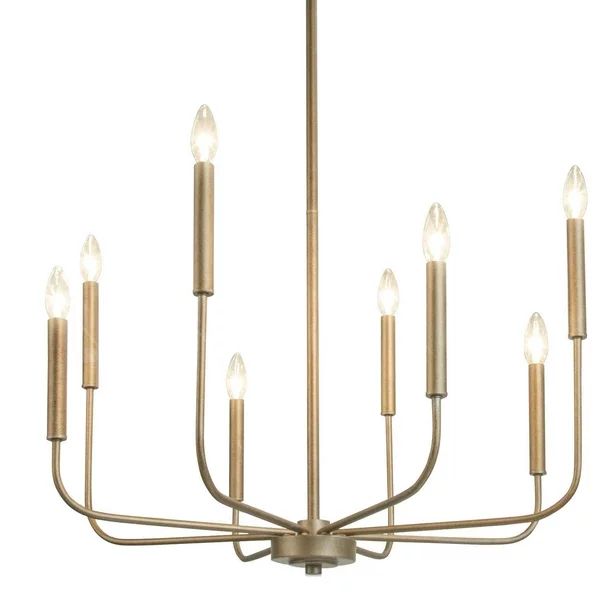 LNC 8-Light Antique Gold Modern Linear Dining Room Chandelier,26.8"D x 26.8"W x 35.4"H | Walmart (US)