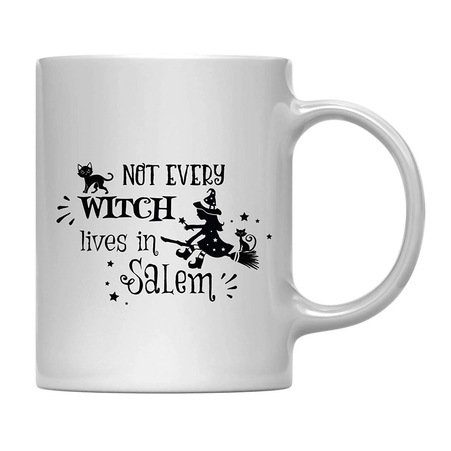 Andaz Press 11oz. Coffee Mug Gift, Not Every Witch Lives in Salem, Halloween October Present Idea... | Walmart (US)