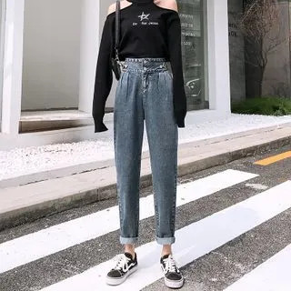 Denimot High-Waist Harem Jeans | YesStyle | YesStyle Global